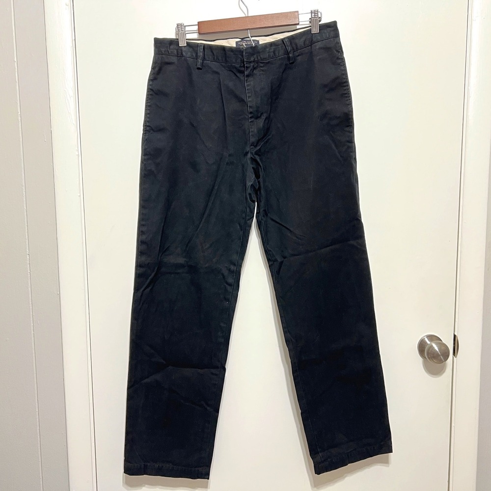 Banana Republic Gavin Straight Fit Chino Pants Mens 34x32 Black Cotton